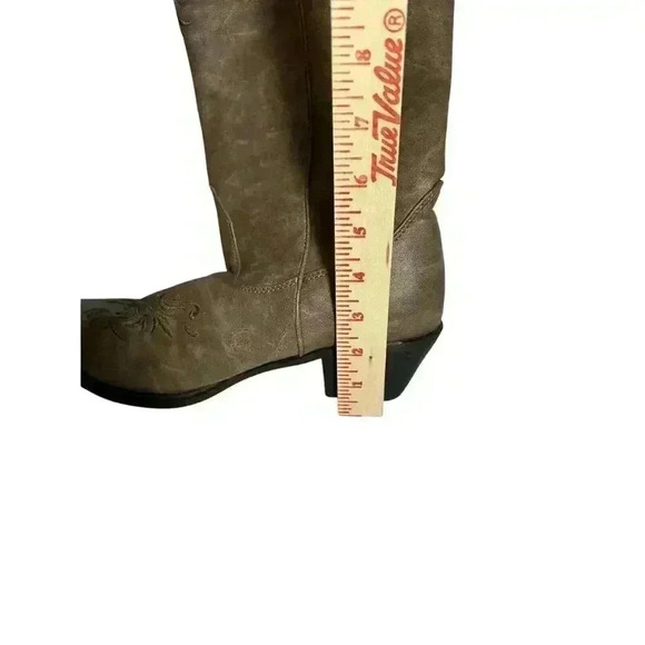 Roper Western Boots Women's 9 Scroll Tan Antiqued 09-021-1556-0733 TA Cowgirl - Picture 8 of 8